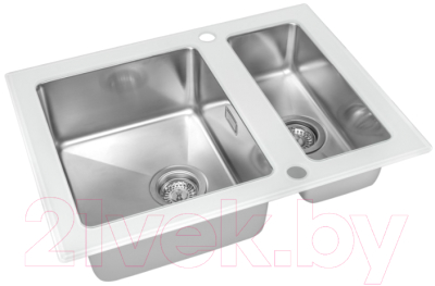 Мойка кухонная ZORG GS 6750-2 (белый)
