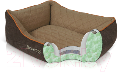 Лежанка для животных Scruffs Thermal Box Bed / 677298 (коричневый)