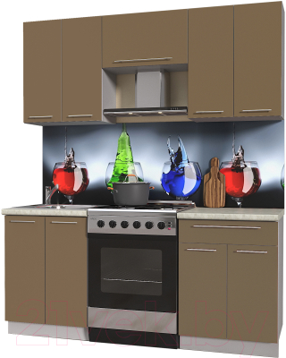 Готовая кухня Интерлиния Мила Пластик 1.8 А - фото