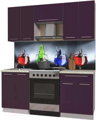 Готовая кухня Интерлиния Мила Пластик 1.8 А - фото