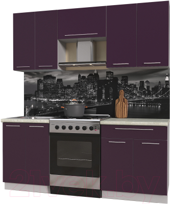 Готовая кухня Интерлиния Мила Пластик 1.9 А - фото