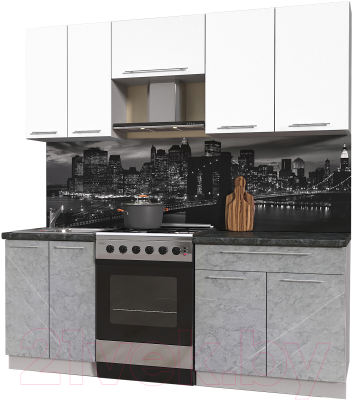 Кухонный гарнитур Интерлиния Мила Пластик 2.0 А - фото