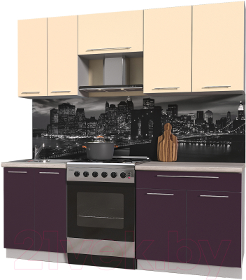 Готовая кухня Интерлиния Мила Пластик 2.0 А - фото