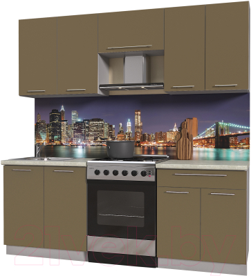 Готовая кухня Интерлиния Мила Пластик 2.1 А - фото