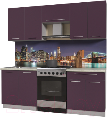 Готовая кухня Интерлиния Мила Пластик 2.1 А - фото