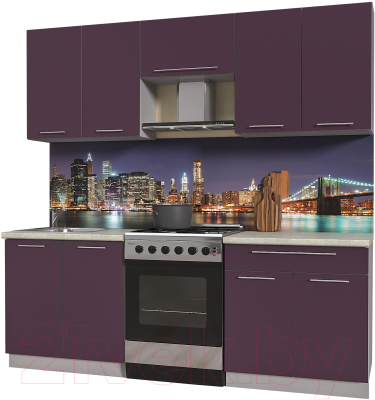 Готовая кухня Интерлиния Мила Пластик 2.2 А - фото