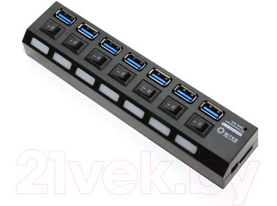 USB-хаб 5bites HB37-303PBK