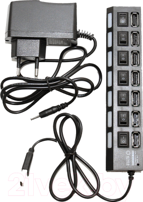 USB-хаб 5bites HB27-203PBK