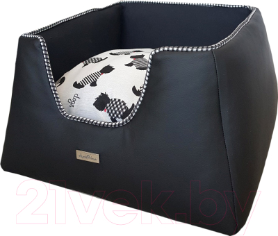 Лежанка для животных AntePrima Tronky / TRPELDOGNER01 (черный/собачки) - фото