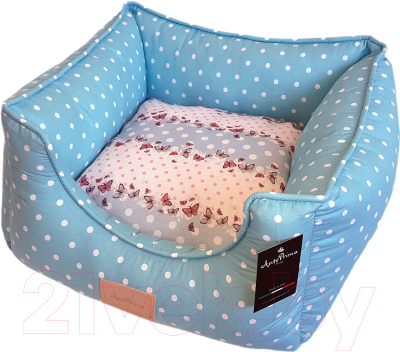 Лежанка для животных AntePrima Yolande / YOLTURPOIS01 (голубой в горошек) - фото