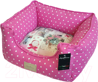 Лежанка для животных AntePrima Yolande / YOLROSPOIS02 (розовый в горошек) - фото
