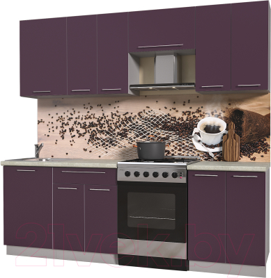 Готовая кухня Интерлиния Мила Пластик 2.3 А - фото