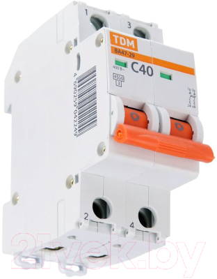 Выключатель автоматический TDM ВА 47-29 2Р 1А (B) 4.5кА / SQ0206-0017 - фото