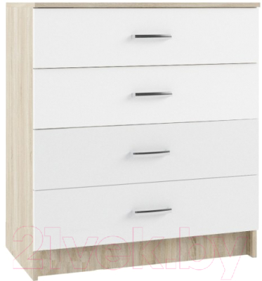 Комод ДСВ Софи СКМ 800.1 (сонома/белый глянец) - фото