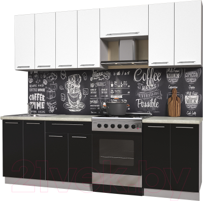 Готовая кухня Интерлиния Мила Пластик 2.4 А - фото