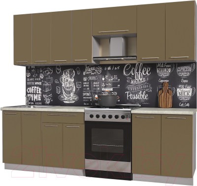 Готовая кухня Интерлиния Мила Пластик 2.5 А - фото