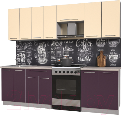 Готовая кухня Интерлиния Мила Пластик 2.5 А - фото