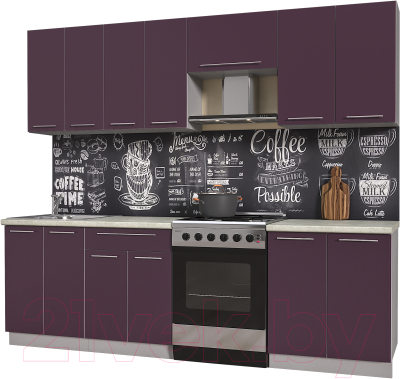 Готовая кухня Интерлиния Мила Пластик 2.5 А - фото