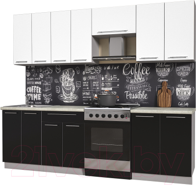 Готовая кухня Интерлиния Мила Пластик 2.5 А - фото