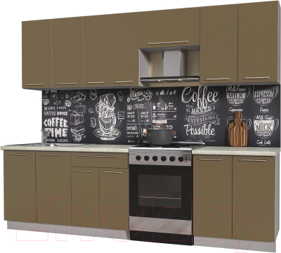 Готовая кухня Интерлиния Мила Пластик 2.6 А - фото