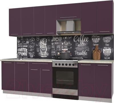 Готовая кухня Интерлиния Мила Пластик 2.6 А - фото