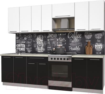 Готовая кухня Интерлиния Мила Пластик 2.6 А - фото