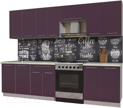 Готовая кухня Интерлиния Мила Пластик 2.7 А - фото