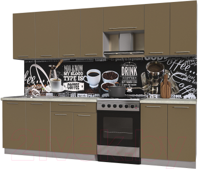 Готовая кухня Интерлиния Мила Пластик 2.8 А - фото