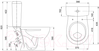 Унитаз напольный Santeri Орион 1P4008S0000BF