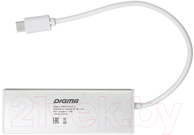 USB-хаб Digma HUB-4U3.0-UC-S