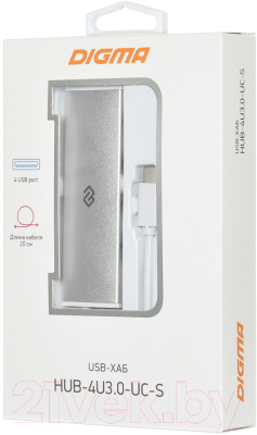 USB-хаб Digma HUB-4U3.0-UC-S