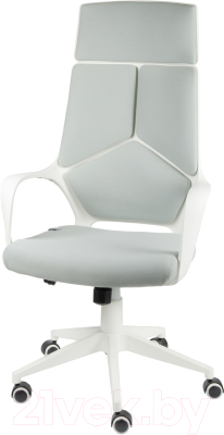 Кресло офисное Norden IQ / CX0898H-0-53 (белый пластик/серая ткань) - фото