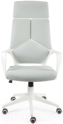 Кресло офисное Norden IQ / CX0898H-0-53 (белый пластик/серая ткань)