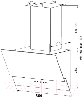 Вытяжка наклонная Grand Gloucester 50