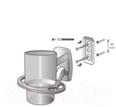 Стакан для зубной щетки и пасты Bisk 79731