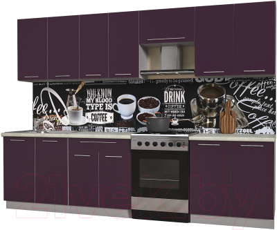 Готовая кухня Интерлиния Мила Пластик 2.9 А - фото