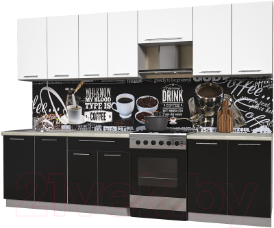 Готовая кухня Интерлиния Мила Пластик 2.9 А - фото