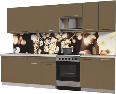 Готовая кухня Интерлиния Мила Пластик 3.0 А - фото