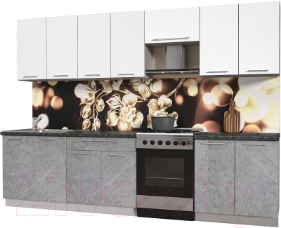 Кухонный гарнитур Интерлиния Мила Пластик 3.0 А - фото