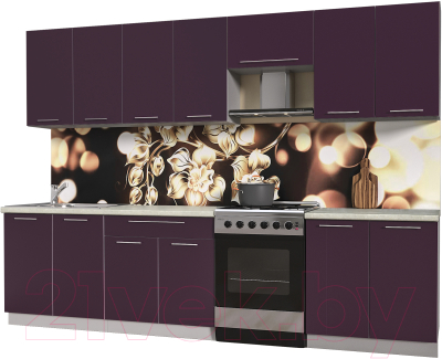 Готовая кухня Интерлиния Мила Пластик 3.0 А - фото