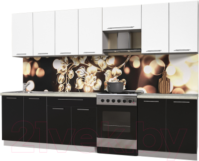 Готовая кухня Интерлиния Мила Пластик 3.0 А - фото