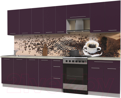 Готовая кухня Интерлиния Мила Пластик 3.1 А - фото