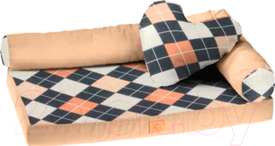 Лежанка для животных Ferplast Tommy Rombus 65 / 82255699 (розовый ромб) - фото