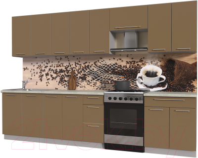 Готовая кухня Интерлиния Мила Пластик 3.2 А - фото