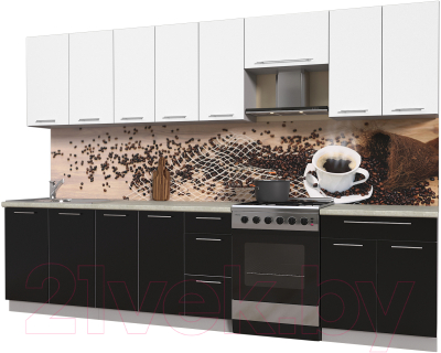 Готовая кухня Интерлиния Мила Пластик 3.2 А - фото