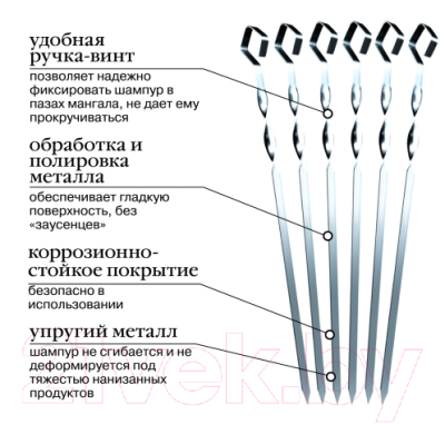 Набор шампуров Forester RZ-450М