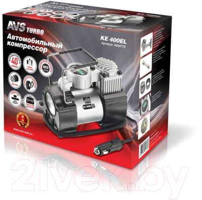 Автомобильный компрессор AVS Turbo KE 400EL / a80977s