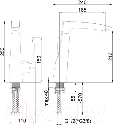 Смеситель Rubineta Aero-33