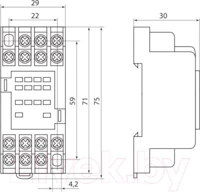 Разъем для реле TDM SQ0701-0008