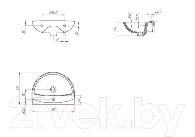 Умывальник Cersanit Mito Red 55